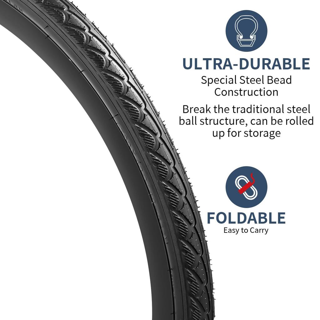 Set of 2 700 38c 700 38c Bicycle Tires Tubes with 48mm Schrader Valves Rim Tape Tire Tires, 40-622 + 700x35/43c + + Lever, Y-1134