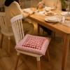 Cotton Linen Seat Pad Square Plaid Chair with Ties, Breathable Cushion, Buffalo for Hard Chairs Check Dining Cushion Home Office Chair, 16 X Inch Soft