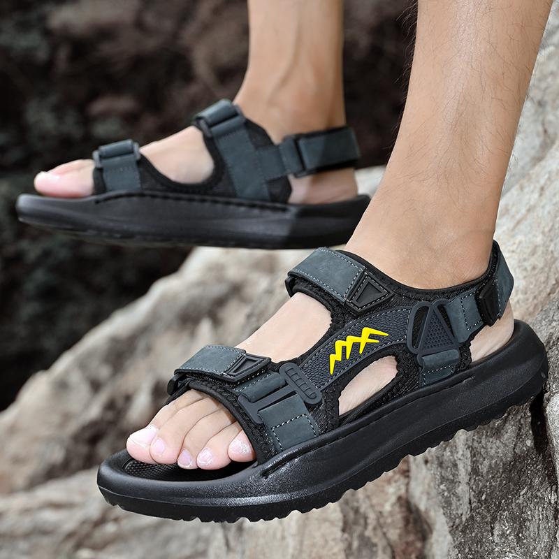 Men Sandals Black Gladiator Sandals Outdoor Summer Green Roman Sandals Sport Beach Shoes Plus Size