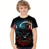Retro 3d Print Casual Children's Clothing Top Tee Shirt Fashion T Shirt Animal Kids Boy Clothes Anime Short Sleeve
