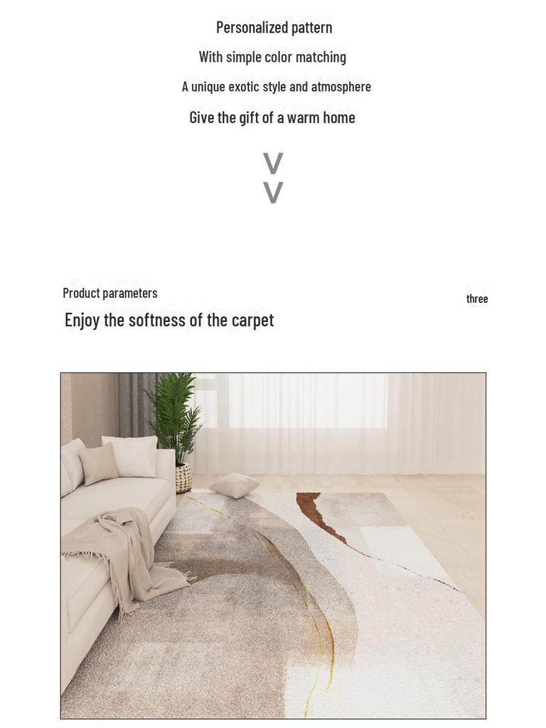 Non-Slip Japanese-Style Lambskin Carpet: Dirt-Resistant Imitation Cashmere Mat for Living Room and Bedroom