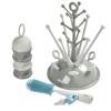 Coffret naissance, Egoutte biberon arbre grey + Boite doseuses light/dark mist + Goupillon silicone + Bavoir coton tropical