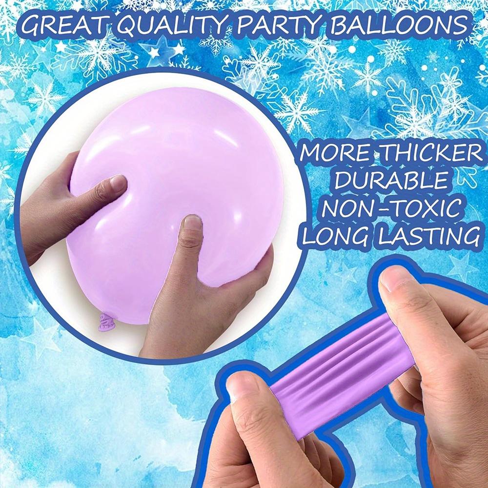 124PCS Ice and Snow Themed Balloon Arch Set Large Snow Foil Balloon for Birthday Anniversary Winter Celebration Decoration Set