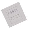 ENJOYLINK 86-Type White Dual-Port Wall Plate