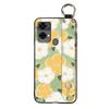Oil Painting Phone Holder Phone Case For Oukitel C33 Back Cover Anti-dust Protective Anti-knock Lanyard Silicone Flower