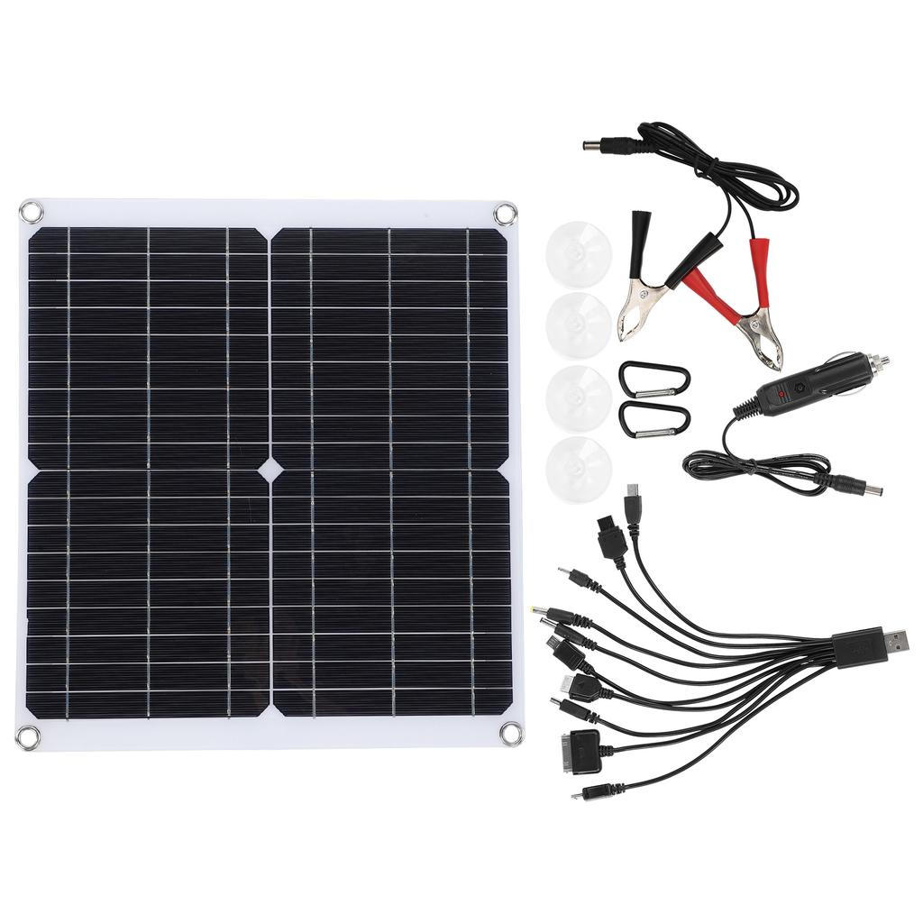 20W 18V Solar Panel Dual USB Output Outdoor Portable Mobile Phone Battery Charger