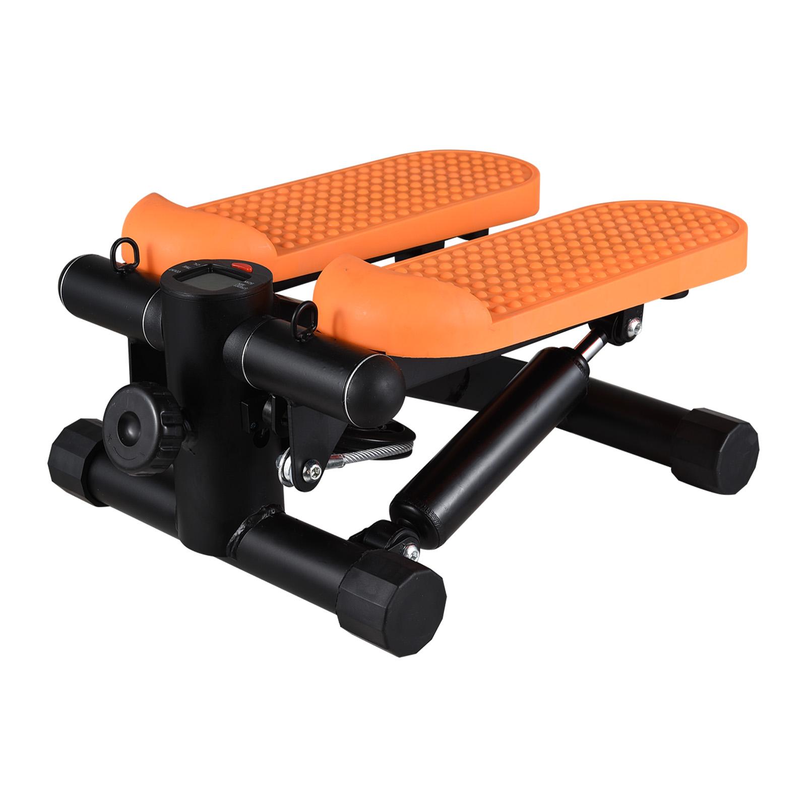 Mini léptetőgép otthoni edzéshez ellenállás szalagokkal LCD kijelző kapacitása 100 kg lépcsőző Orange orange
