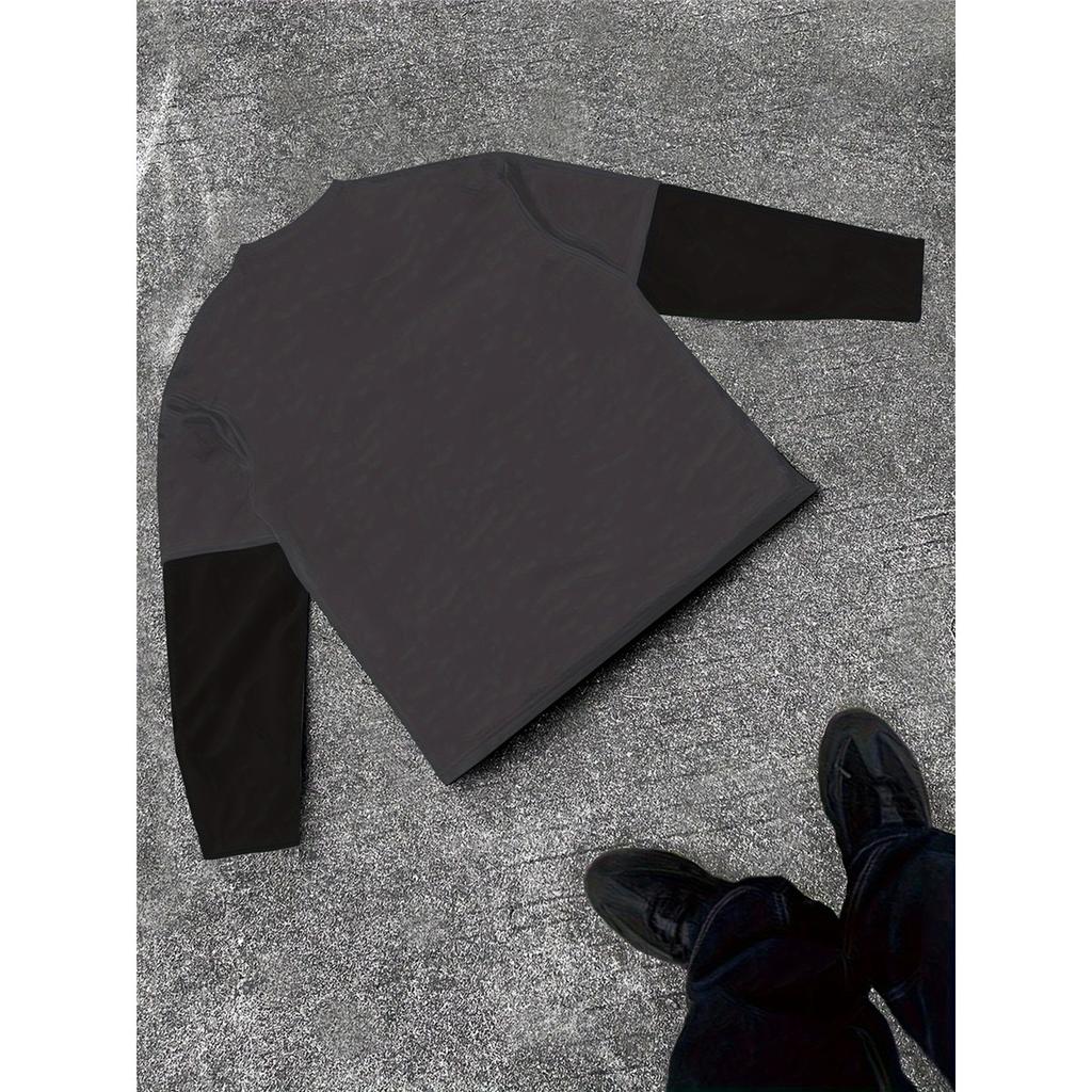 Men'S High Street Hip-Hop Dark Style Double Sleeve Print T-Shirt, a Fashionable New Arrival for Spring