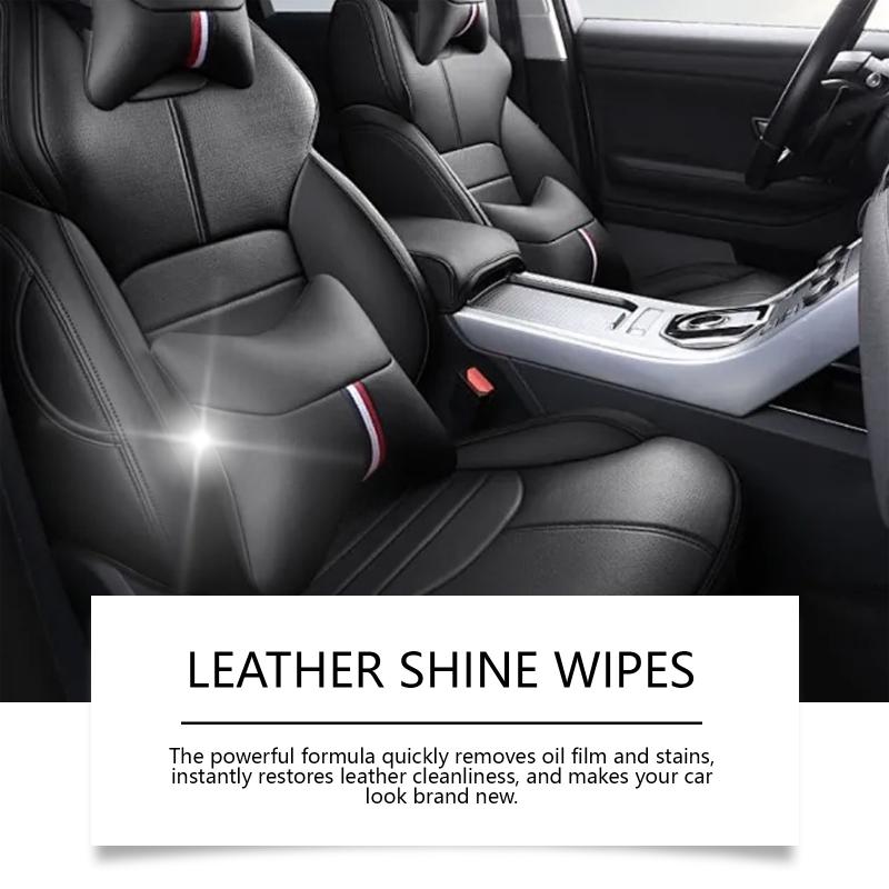 Car Detailing Leather Conditioner Wipes 40pcs Disposable Deep Cleaning Polish For Dashboard Seat Protective Surface