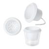 Self Watering Plant Pots Indoor Plants Planter with Reservoir Clear Plastic Round Flower Pot with Wick Ropes for Succulents Herbs Flowers Office Home