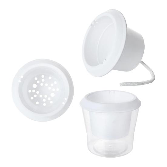Self Watering Plant Pots Indoor Plants Planter with Reservoir Clear Plastic Round Flower Pot with Wick Ropes for Succulents Herbs Flowers Office Home