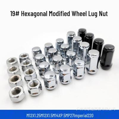 Flange de Cubo de Roda 19# Porca Sextavada para Pneu para Honda, Toyota, Ford, Hyundai, Kia