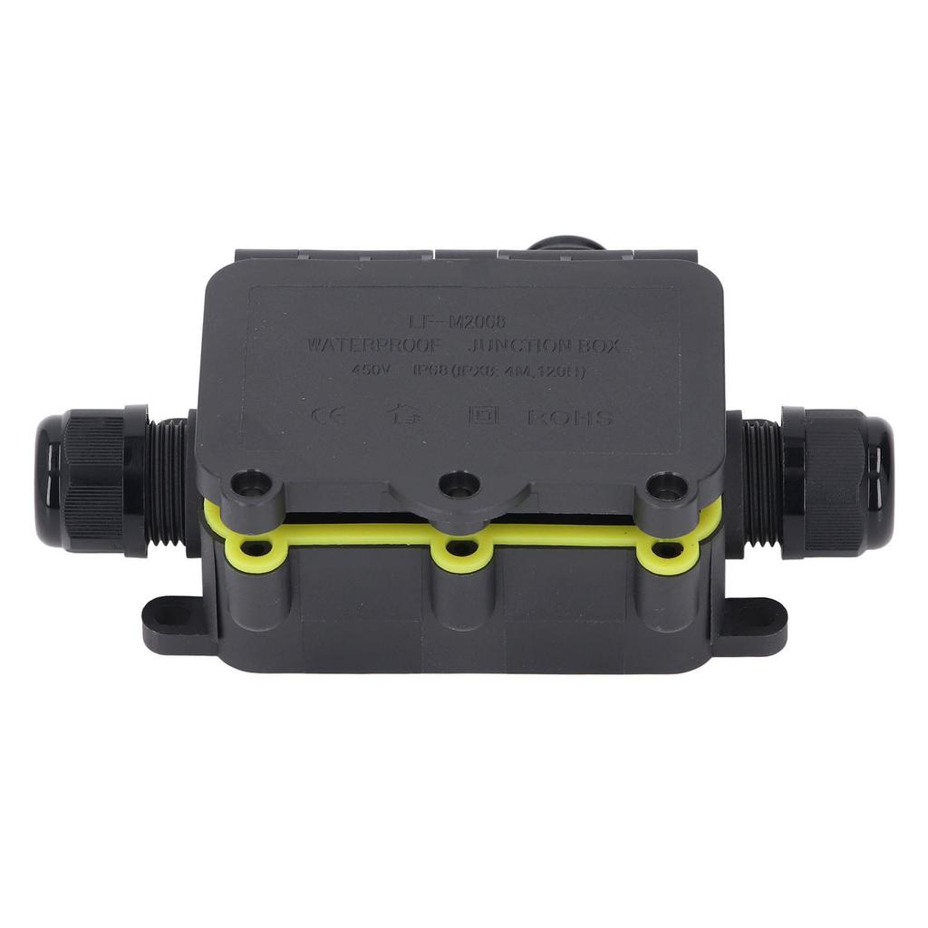 Water Proof Junction Box 3 Way IP68 Plastic External Electric Power Cord Box for Outdoor Lighting 450V
