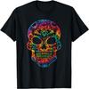 Tie Dye Sugar Skull Shirt Day of The Dead Halloween T-Shirt