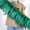 2Meters 25-30CM Rooster Tail Feather Tassel Trim for Wedding Party Dress Handicraft Accessory Cock Plumes Ribbon Chicken Feather
