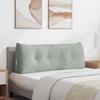 Back Pillow Light Gray 120 x 24 x 50 cm Velvet