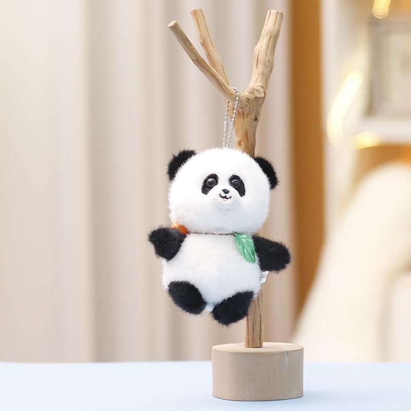 Cute Rabbit Keychain Cartoon Deer Duck Panda Child Backpack Plush Doll Pendant