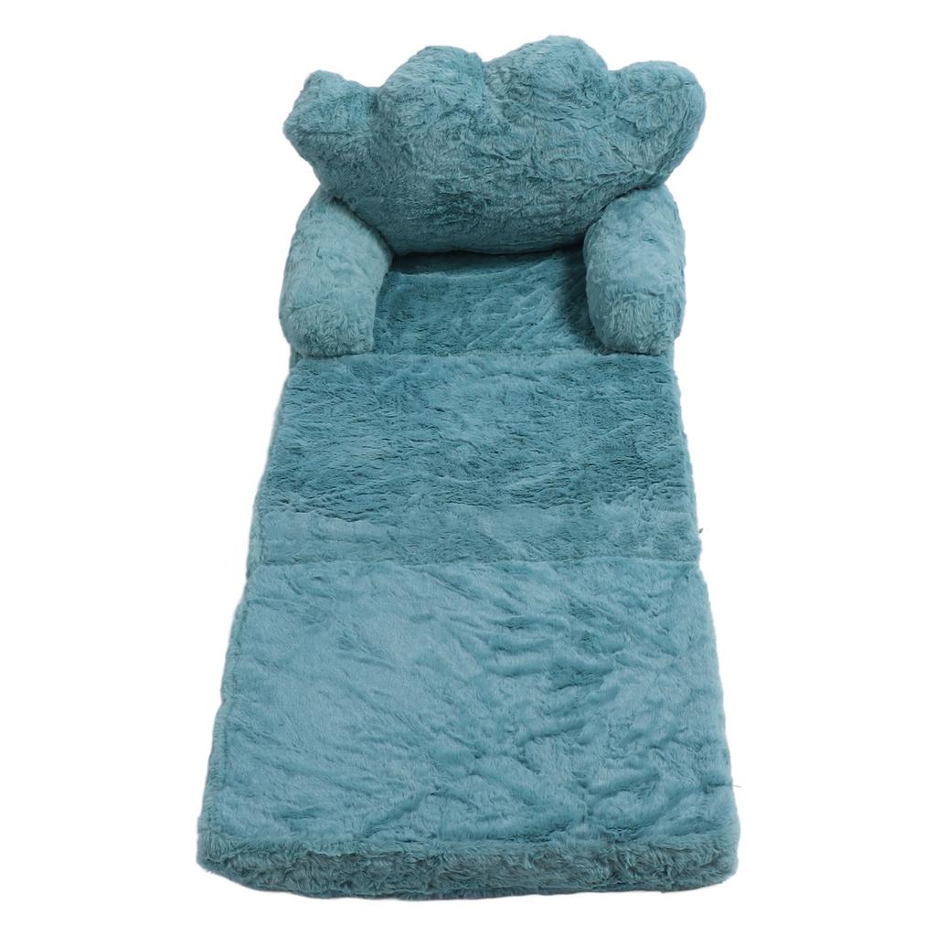 Out Chair Green Fold Out Couch Crown Cute Soft Comfortable Kids Sofa for Boys Girls Home School Kindergarten