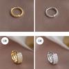 925 Silver Hoop Earrings for Women Shiny CZ Gold Silver Jewelry Gifts