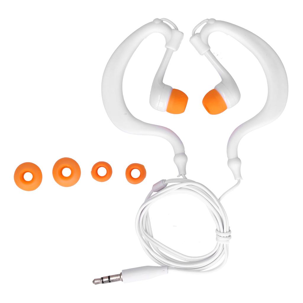 Swimming Headphones 3.5mm Plug Waterproof Conduction Headphones with Replace Earplugs for Swimming
