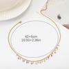 Stainless steel natural stone necklace French light luxury purple stone beaded pendant neck decoration