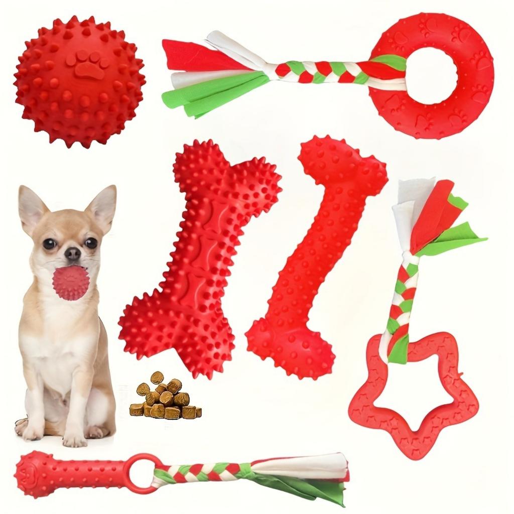 6-Piece Puppy Toy Set for Small Dogs - Teething Toys Variety Bundle for Fun and Play