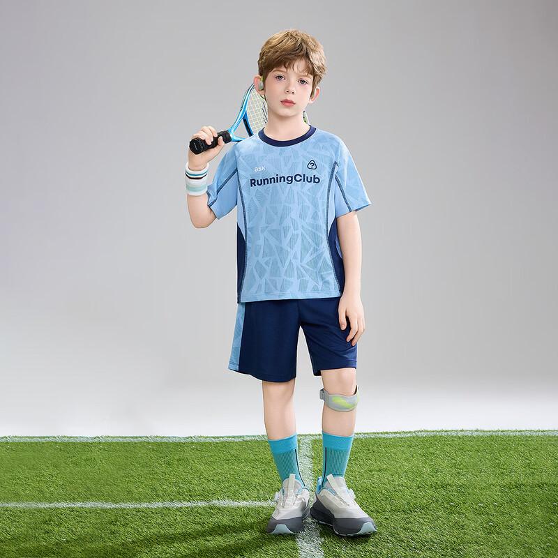 ASK JUNIOR Boys Quick-Dry Short Sleeve T-shirt & Sports Shorts Set