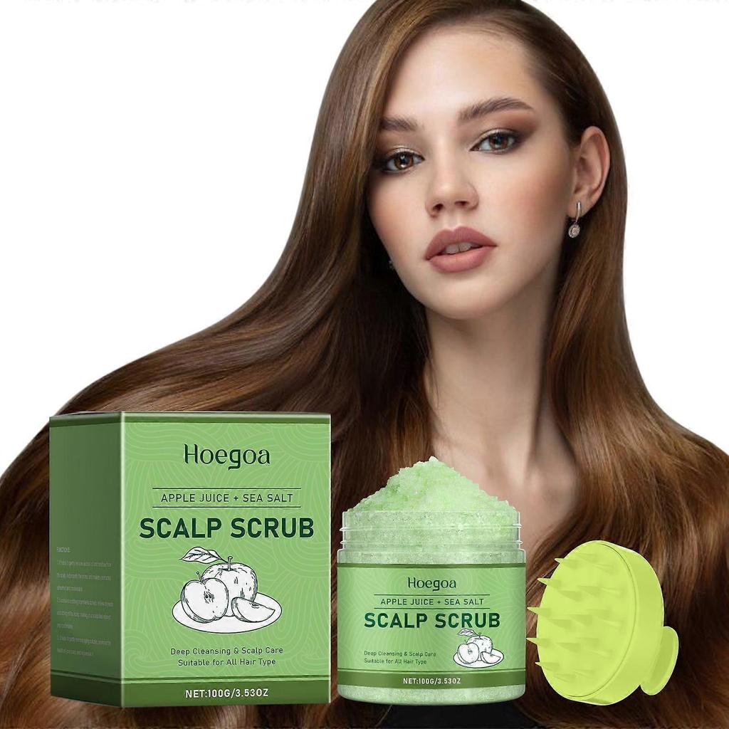 Hoegoa Scalp Care Scrub Sea Salt Hair Wash Cream Oil Control Volumizing Dandruff Removal Smooth Hair Refreshing Scalp Cleanser