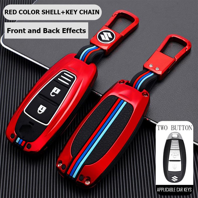 

Светящийся сплав автомобильный брелок чехол для Suzuki Vitara Swift Kizashi SX4 красный