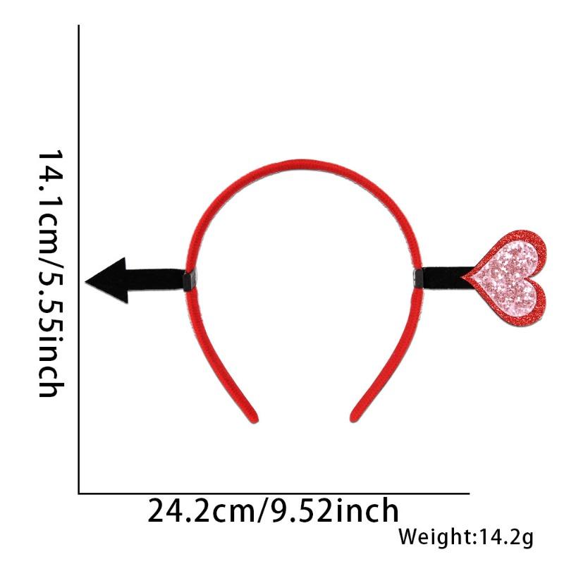 1 Valentine's Day Love Themed Headband for Valentine's Day Party Romantic Outfit with Love Elements and Diverse Design Styles