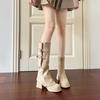 Two Piece Long Short Boots Womens Shoes  Autumn Winter New Detachable Women's Boots High-heeled Thick Soled High Boots Women