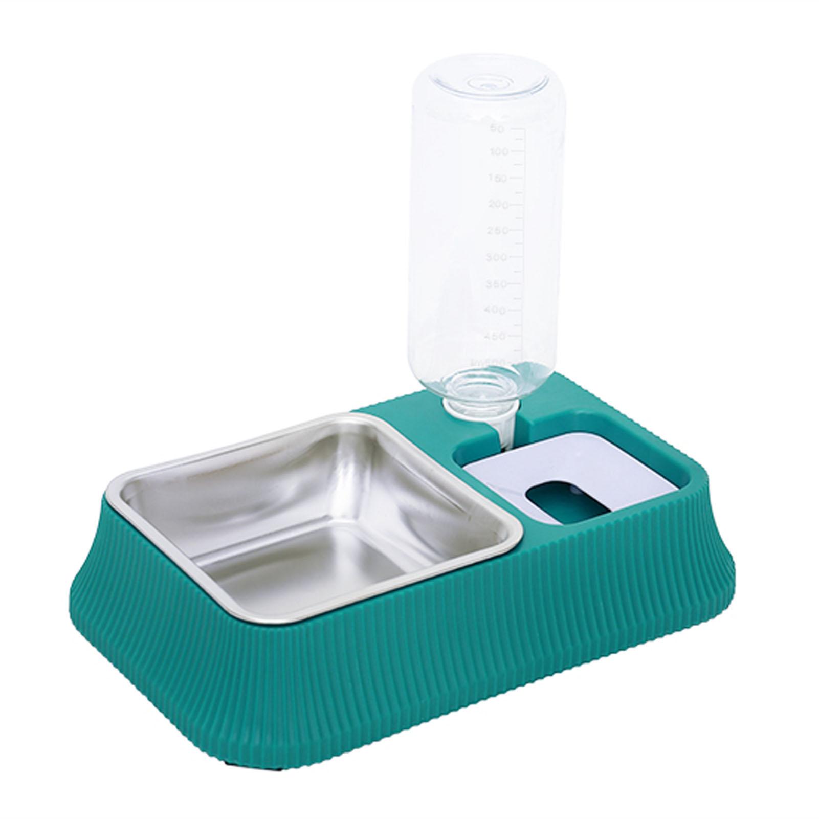 

Automatic Double Dog Bowl 2 in 1 Double Dog Food and Water Bowl Set with Detachable Stainless Steel Bowl