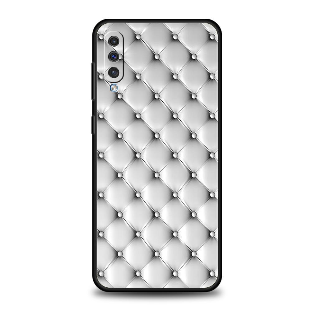 Quilted Texture Sofa Pattern Crown Phone Case For Samsung A56 A36 A26 A34 A17 A16 A06 A14 A12 A54 A72 A22 A52 A50 A40 A32 Cover