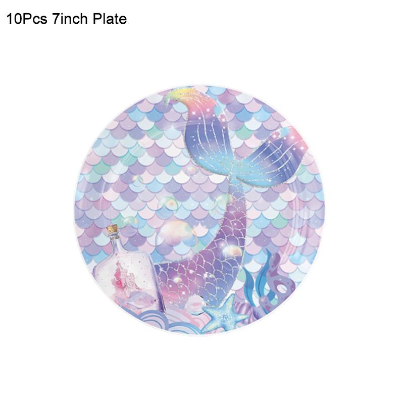 Little Mermaid Party Balloons 32inch Number Foil Balloon Kids Birthday Party Decoration Supplies Baby Shower Decor Helium Globos