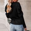 Womens Pullover Casual Knit Sweaters  Long Sleeve Crewneck Sweater Tops