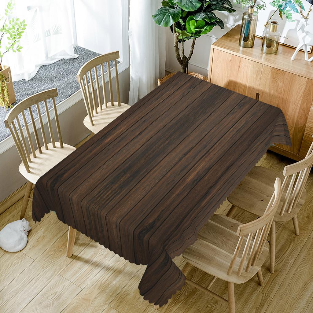 Holzmaserung Tischdecke Natürlich Rustikal Rechteckiger Tisch Holzstruktur Wasserdicht Esstischdeko Für Küche Party Heimdeko