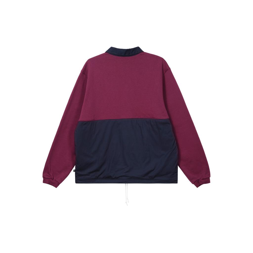 Nike Colorblock Fleece Polo Sweatshirt Men Tops Purple DJ6082-610