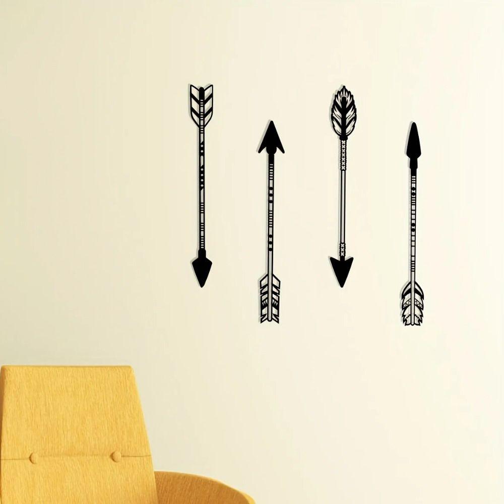 Dark Metal Gothic Sword Wall Art Set of 4 for Indoor and Garden Decor 5x43