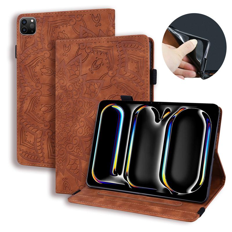 For Funda iPad Pro 11 13 Inch 2024 iPadPro11 Case PU Leather Soft TPU Back Business Folio Cover for iPad Pro M4 Case 11 13 Inch