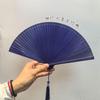 Mini Retro Bamboo Folding Fan - Chinese National Style Qipao Design
