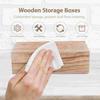 1 Set 2Pcs Retro Wooden Gift Packing Boxes Creative Oblong Gift Storage Boxes Jewelry Box Preserved Flower Box