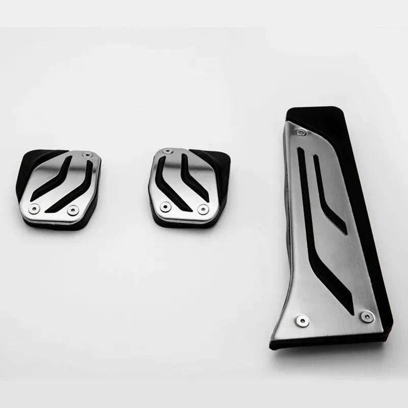 2PCS Stainless Steel + Rubber Accelerator Pedal for BMW M Series M2 (F87) M3 (F80) M4 (F82/F83) M5 (F10) M6 (F12/F13)