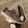 Genuine Leather Men Shoes outdoor Casual Soft Men Sneakers Breathable Lace Up Fashion flats oxfords Personality Men's Shoes