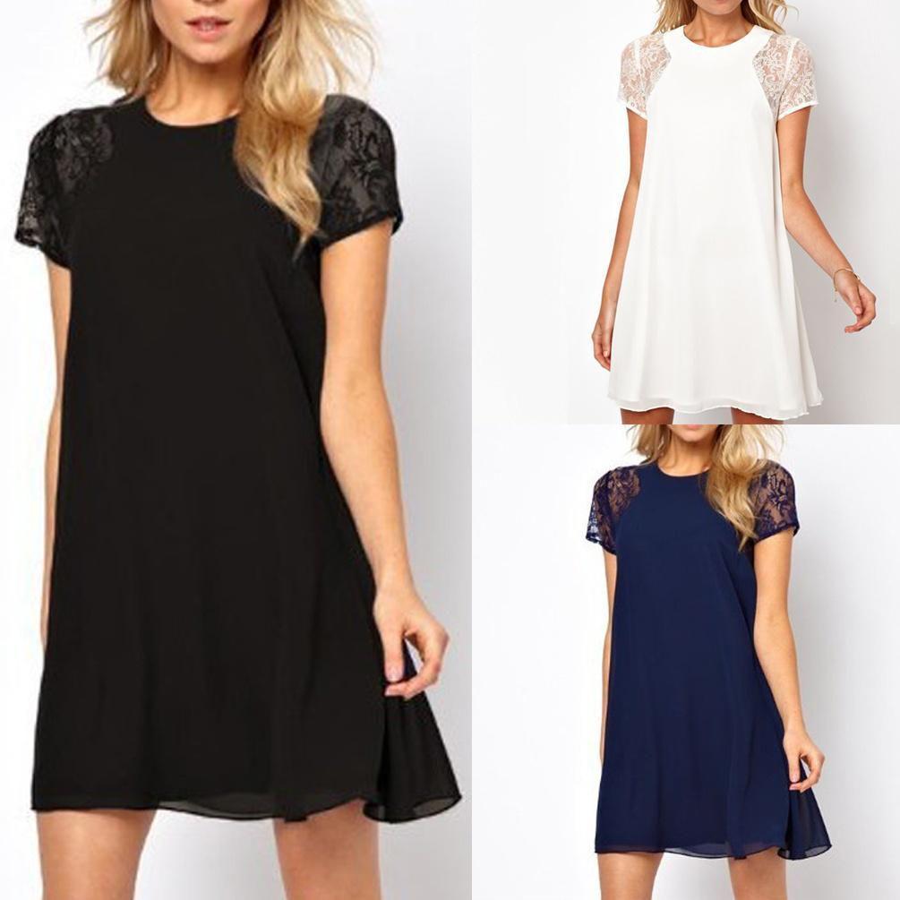 Elegant Summer Girls Lace Applique Sleeve Dress With Solid Color Backless Design