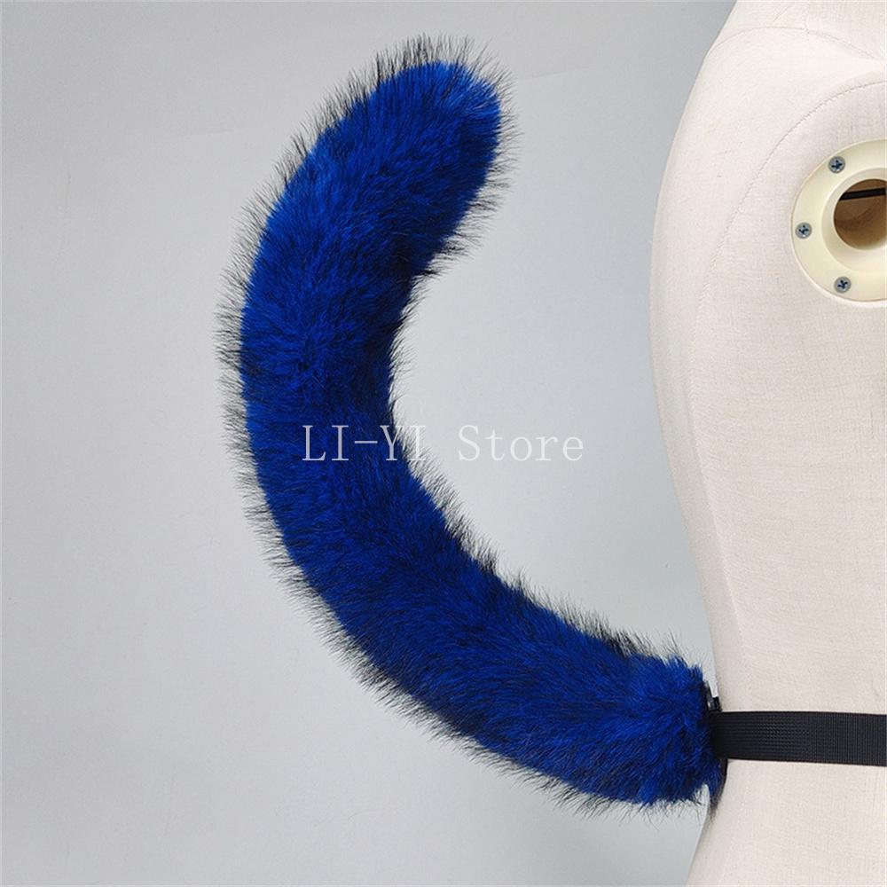 55cm Pelziger Wolfsschwanz Künstlicher Tierischer Schwanz Anime Comic-Con Party Kostümzubehör Hundeschwänze Bühne Halloween Cosplay Requisite about 55cm