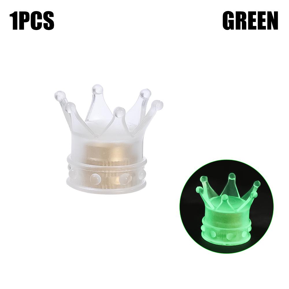 4/1KS Svítící korunky Krytky ventilků pneumatik pro auto motocykl kolo Dekorační krytky dříků Prachotěsné kryty Fluorescenční krytky