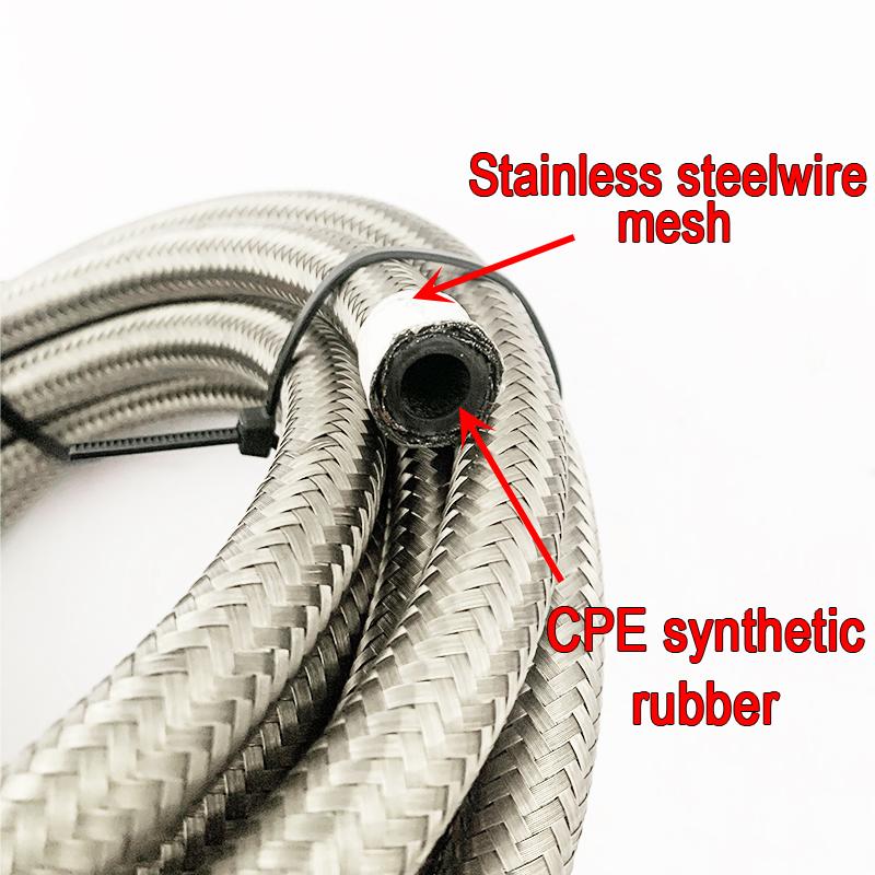 AN6 CEP Oil Fuel Fittings Hose End Connector Adaptor Kit Braided Oil Fuel Hose Line Swivel Fittings Double Hole Wire Clamp