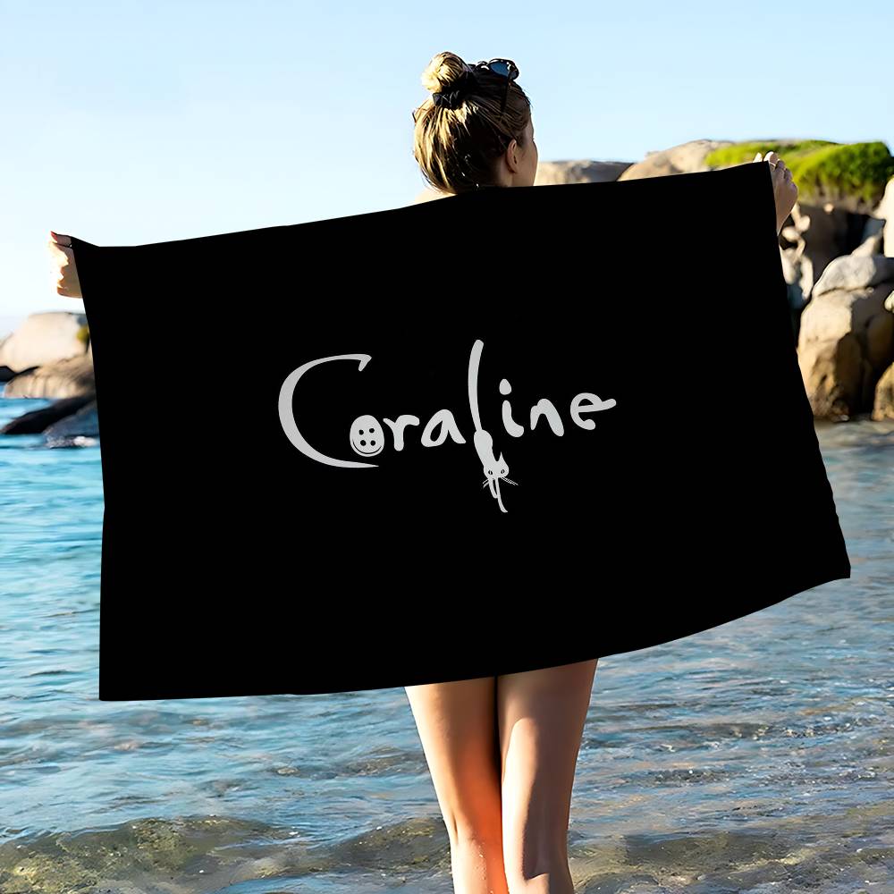 C-Coraline-S Microfiber Blanket Quick Drying Beach Towels Oversized Printing Super Absorbent Pool Towel Blanket