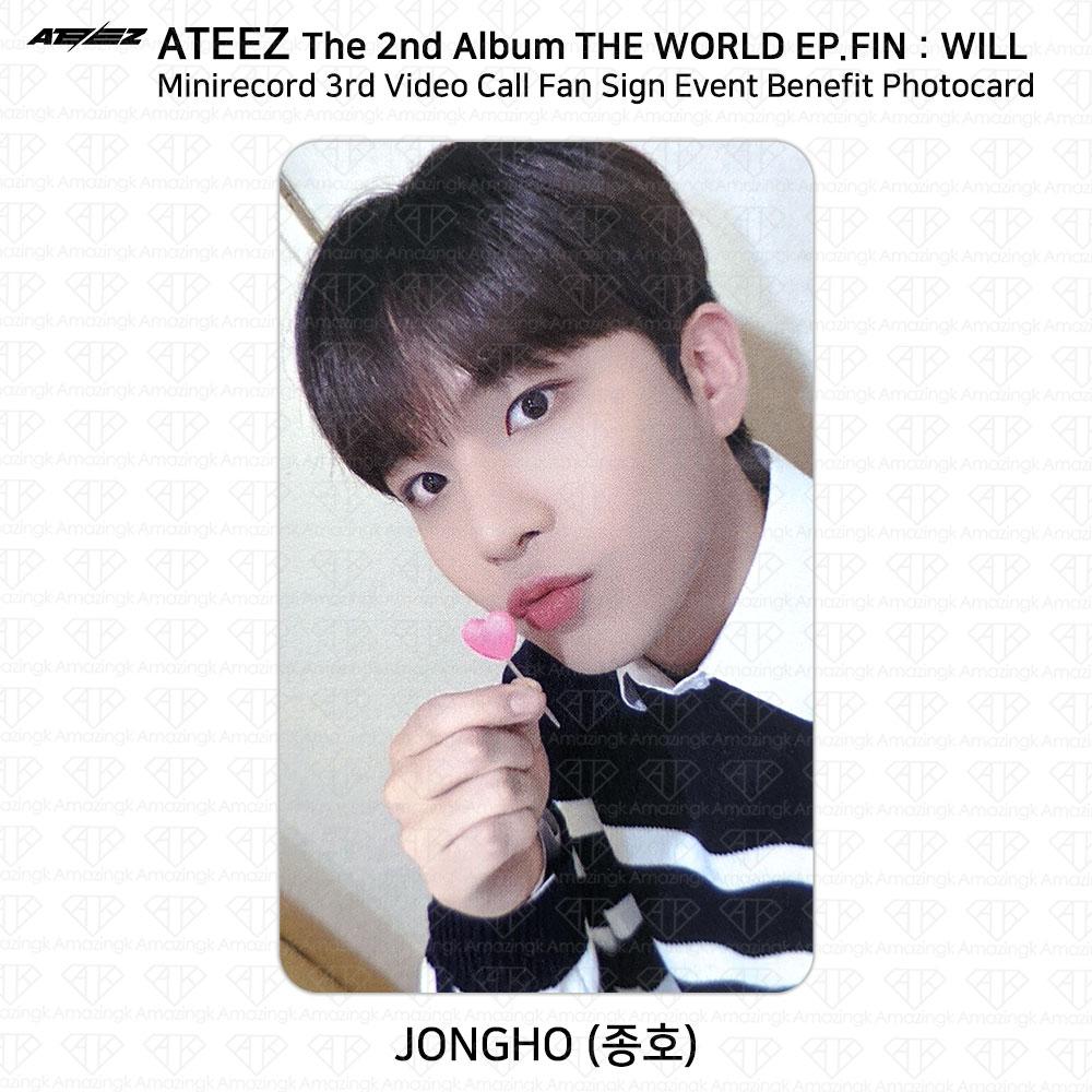 

ATEEZ THE WORLD EP.FIN СДЕЛАЮТ мини-запись третьего благотворительного мероприятия для фанатов, фотокарточка KPOP Jongho