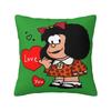 Quino Comic Cartoon Mafalda Throw Pillow Case Cm Home Decoration Cushion Cover Polyester Pillowcase Doublesided Printing
